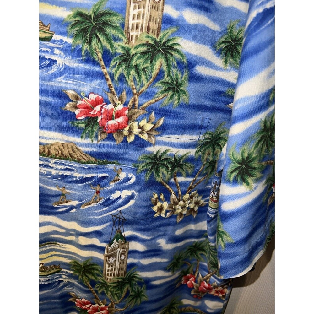 PRIDE OF HAWAII Hawaiian Shirt Mens Sz 2X Aloha Beach Surfing Coastal Vintage - Picture 8 of 10